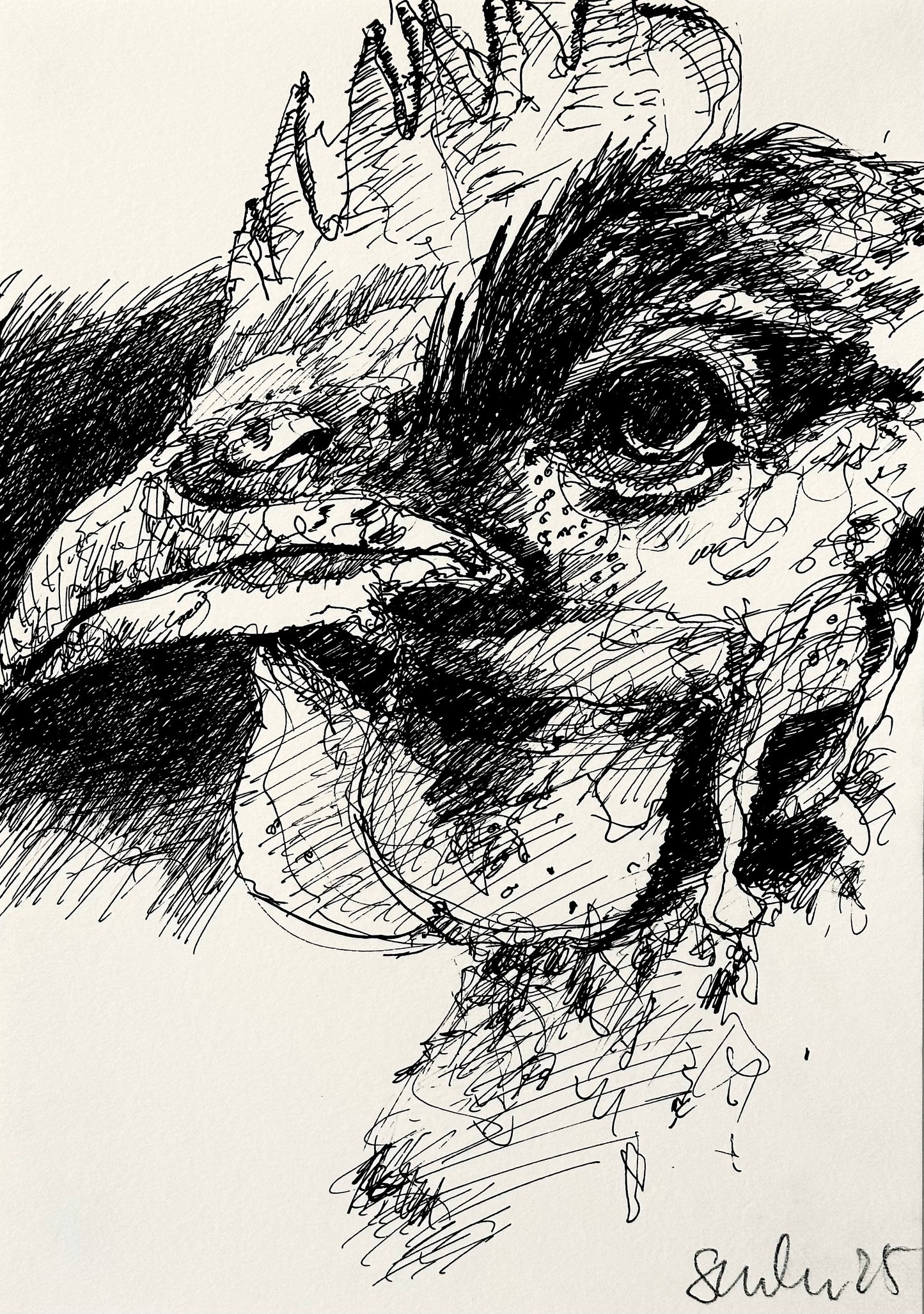 2 SCHRAFFURABENDE MIT TUSCHE - BUCHBAR AB DEM 05. APRIL