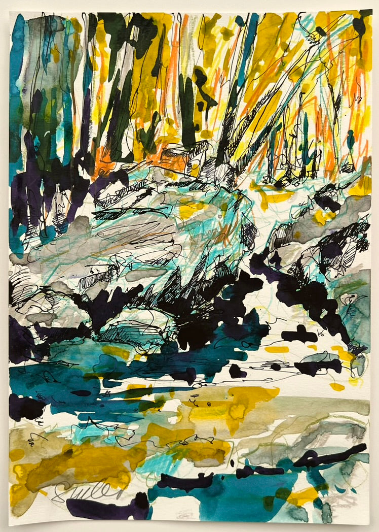 LANDSCHAFTEN MIT TUSCHE UND MEHR -  IM NOVEMBER - ZEICHENTRAINING