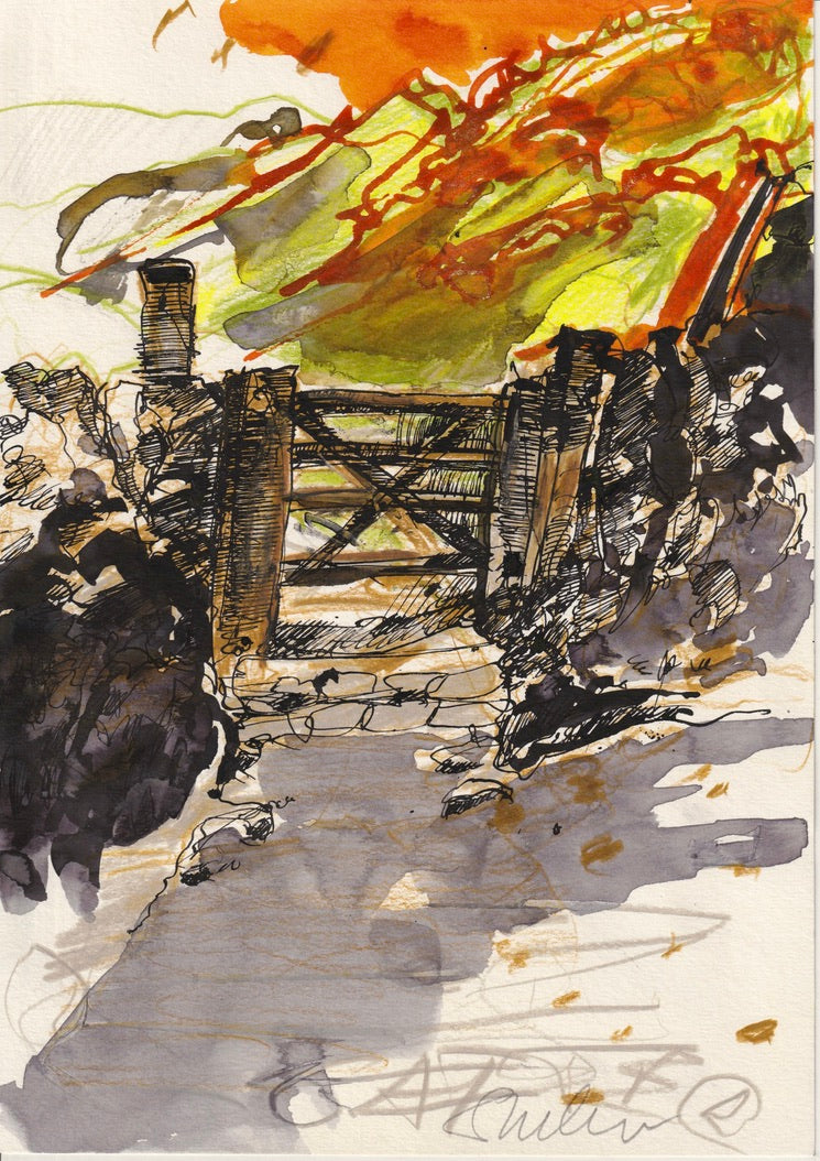 LANDSCHAFTEN MIT TUSCHE UND MEHR -  IM NOVEMBER - ZEICHENTRAINING