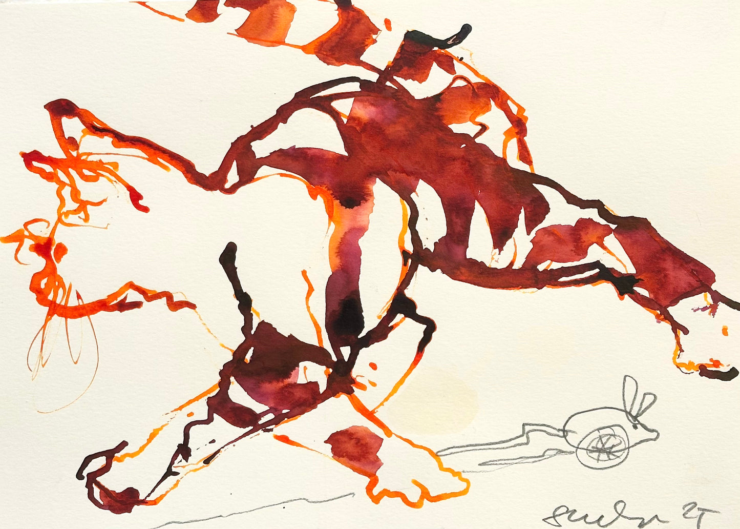 TIERE MIT TUSCHE UND FARBSTIFT - März - Mittwochs 19-21 Uhr - buchbar ca. 3 Wochen vorher oder per Mail an mich!